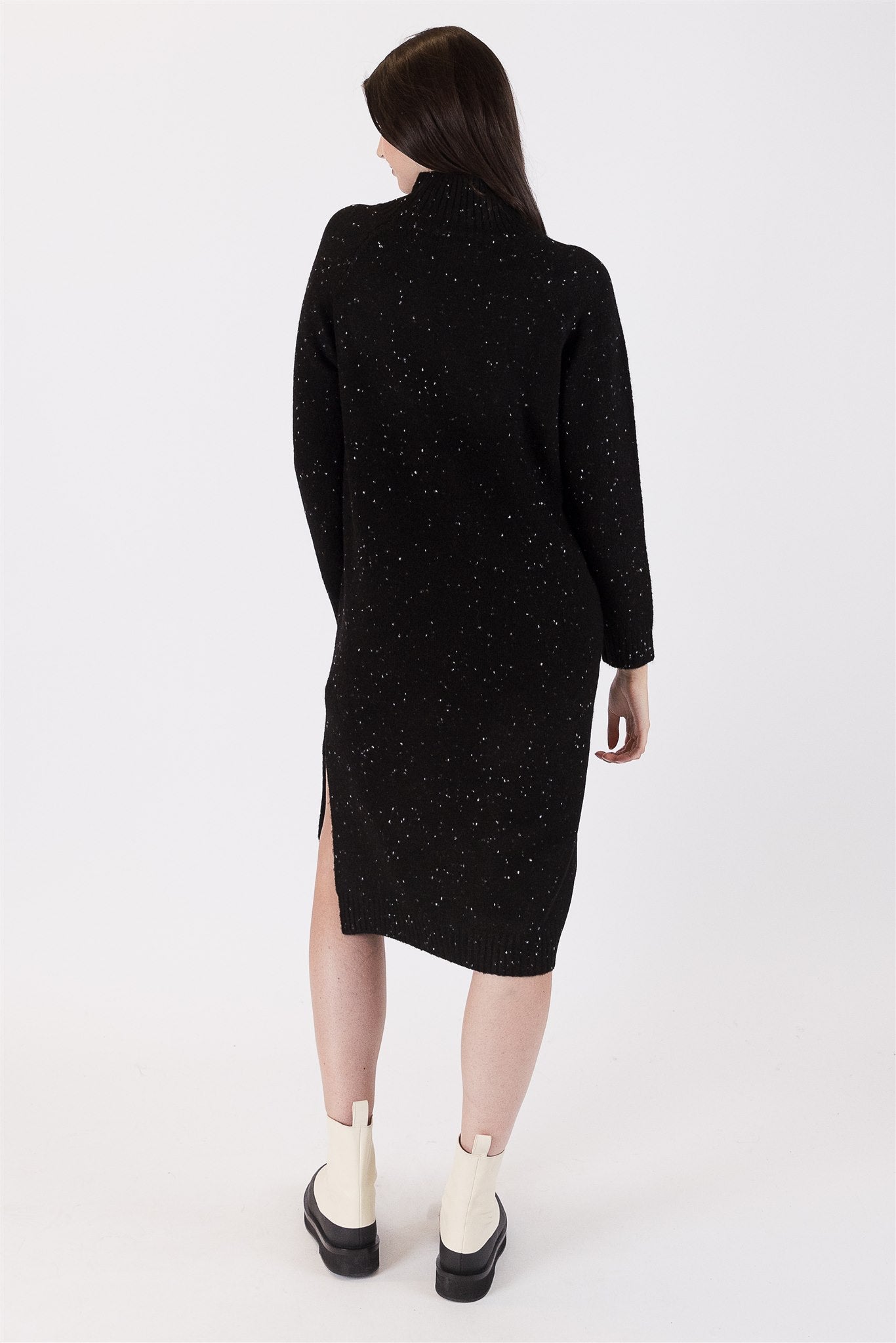 Hannah Midi Dress |  Black Fleck