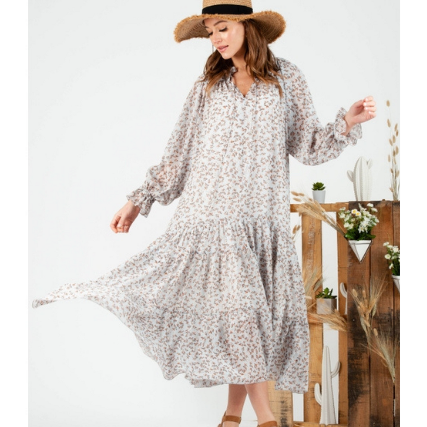 Tiered Maxi Dress  |  Floral