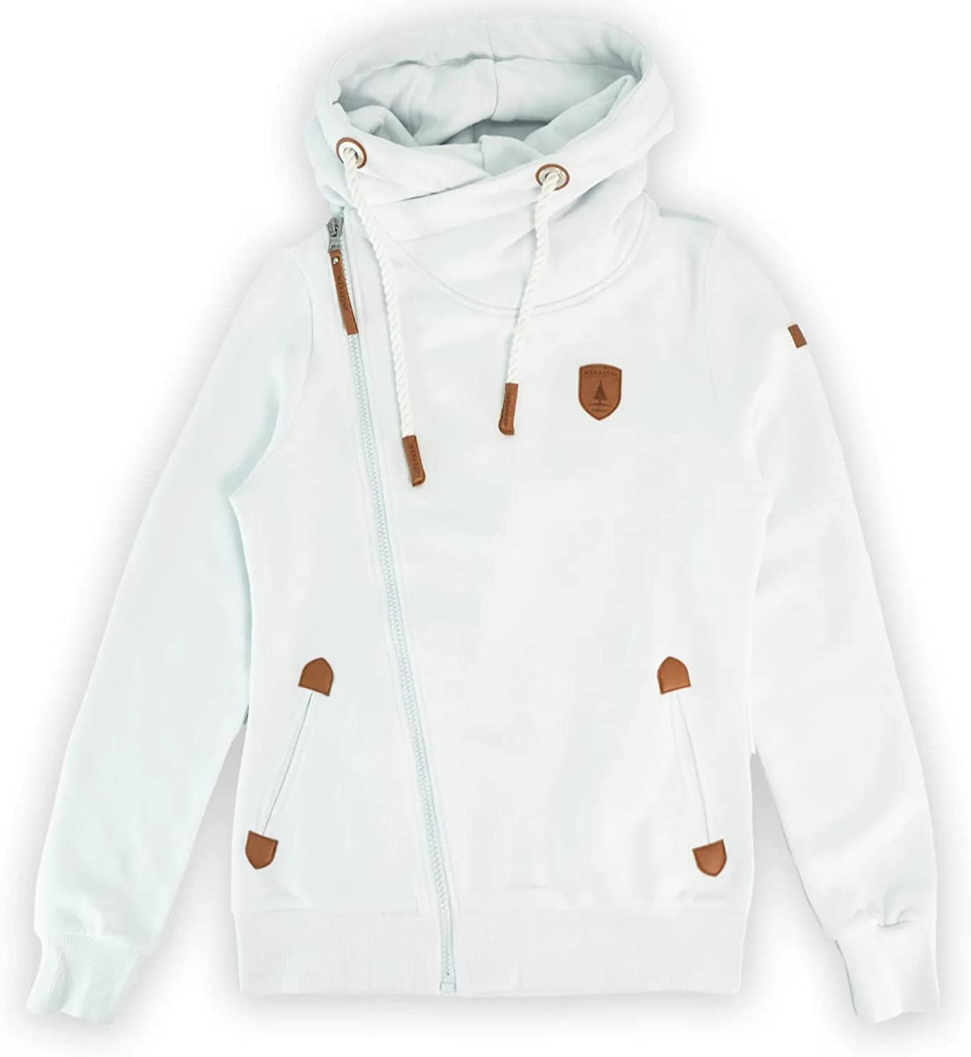 "Athena" Large Collar Zip-Up Hoodie  | Air