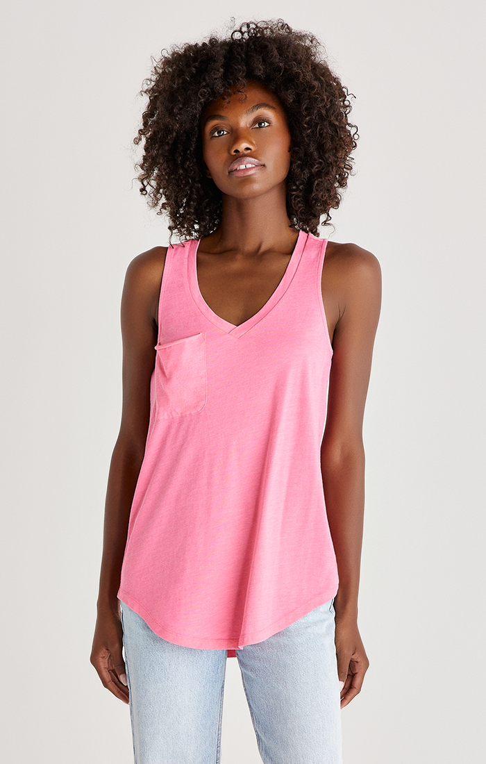 Pocket "Racer" Tank  |  Flamingo