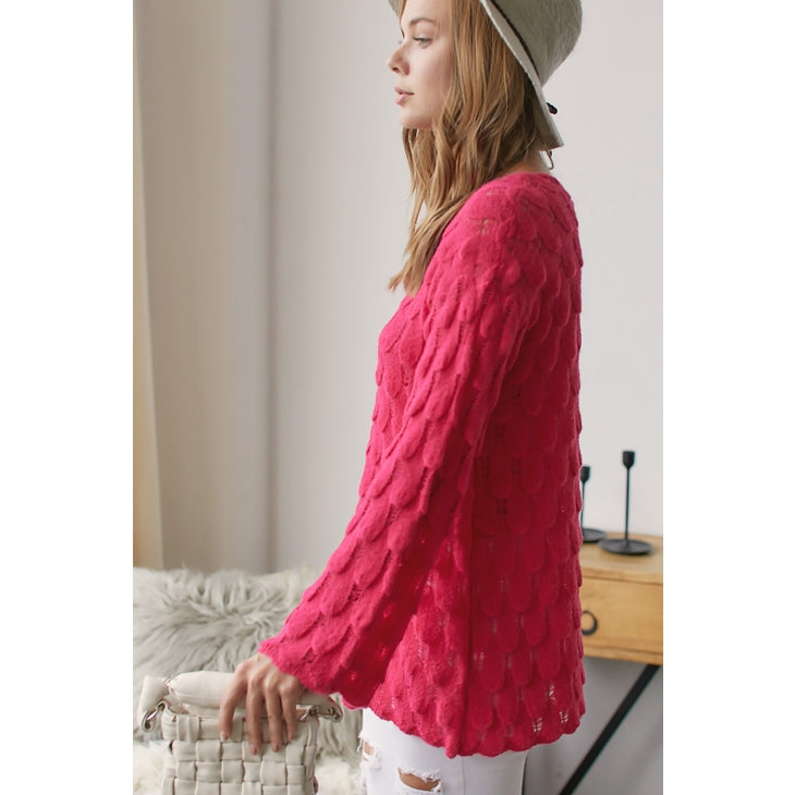 "Birds Of A Feather" Sheer Sweater