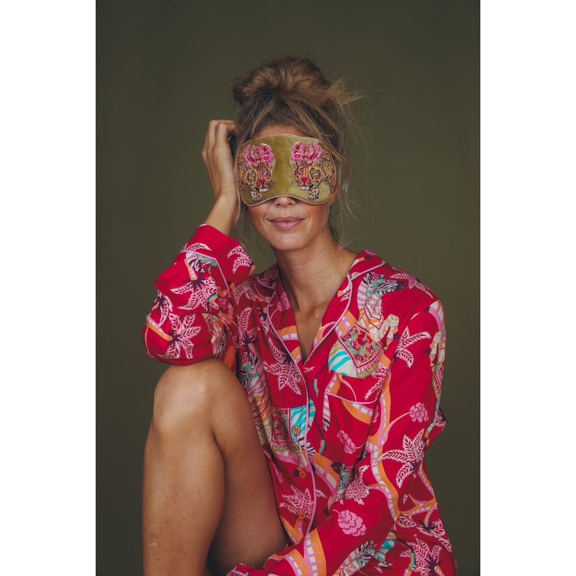 Velvet Eye Mask | Leopard