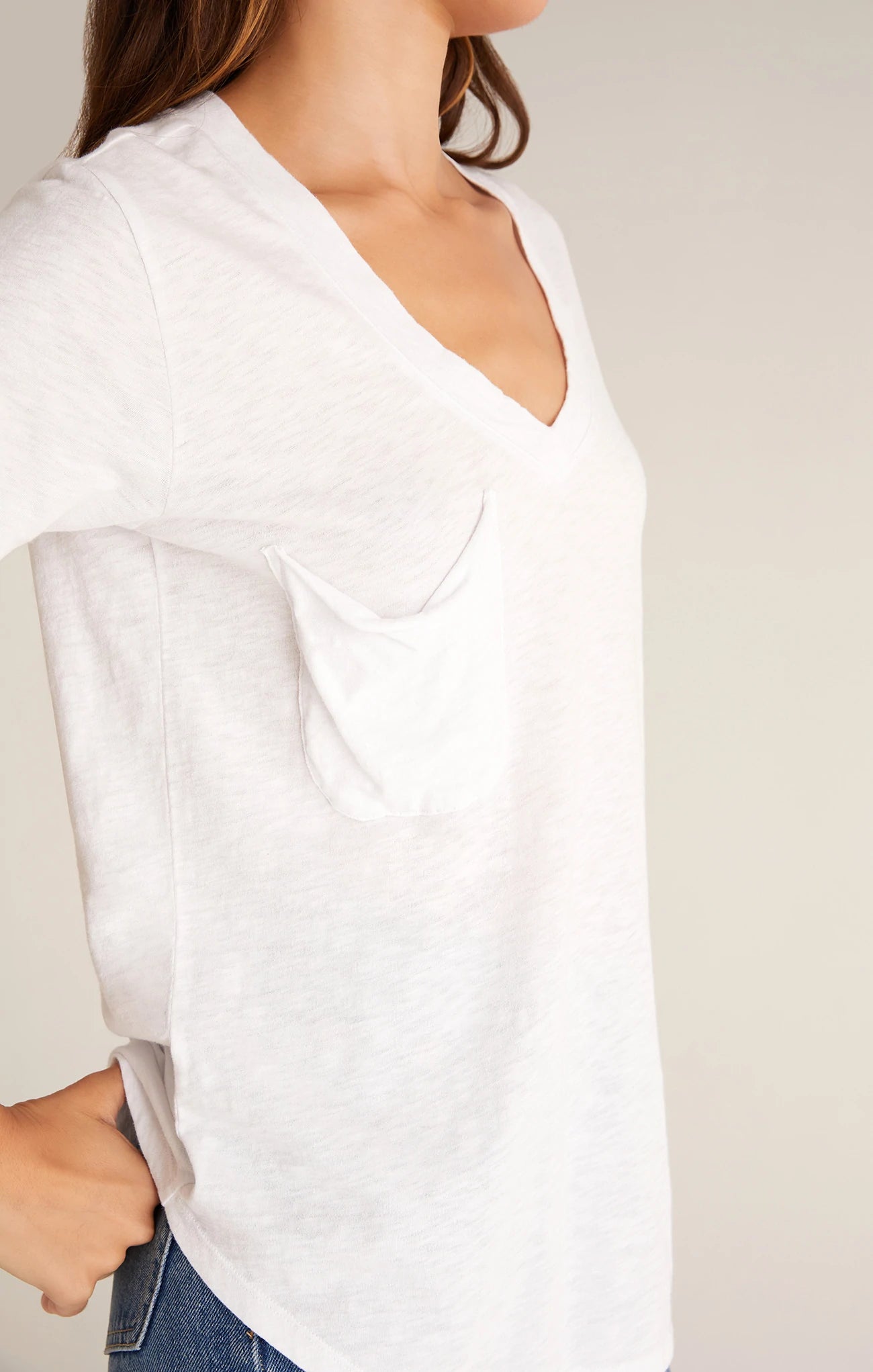 Z Supply - "SLUB POCKET TEE" (white)