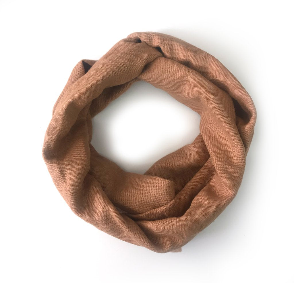Linen Twisted Headband |  Tan