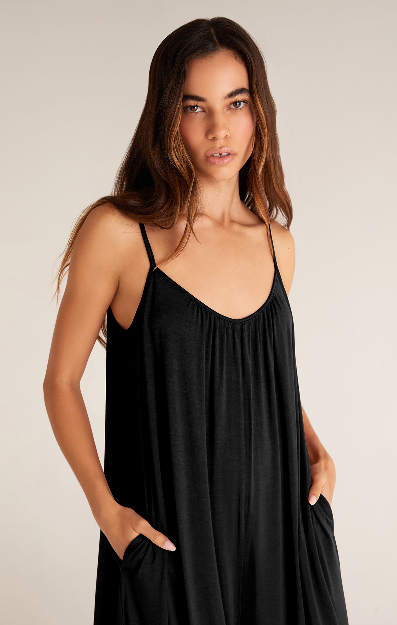 FLARED JUMPSUIT | Black